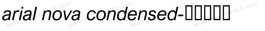 arial nova condensed字体转换